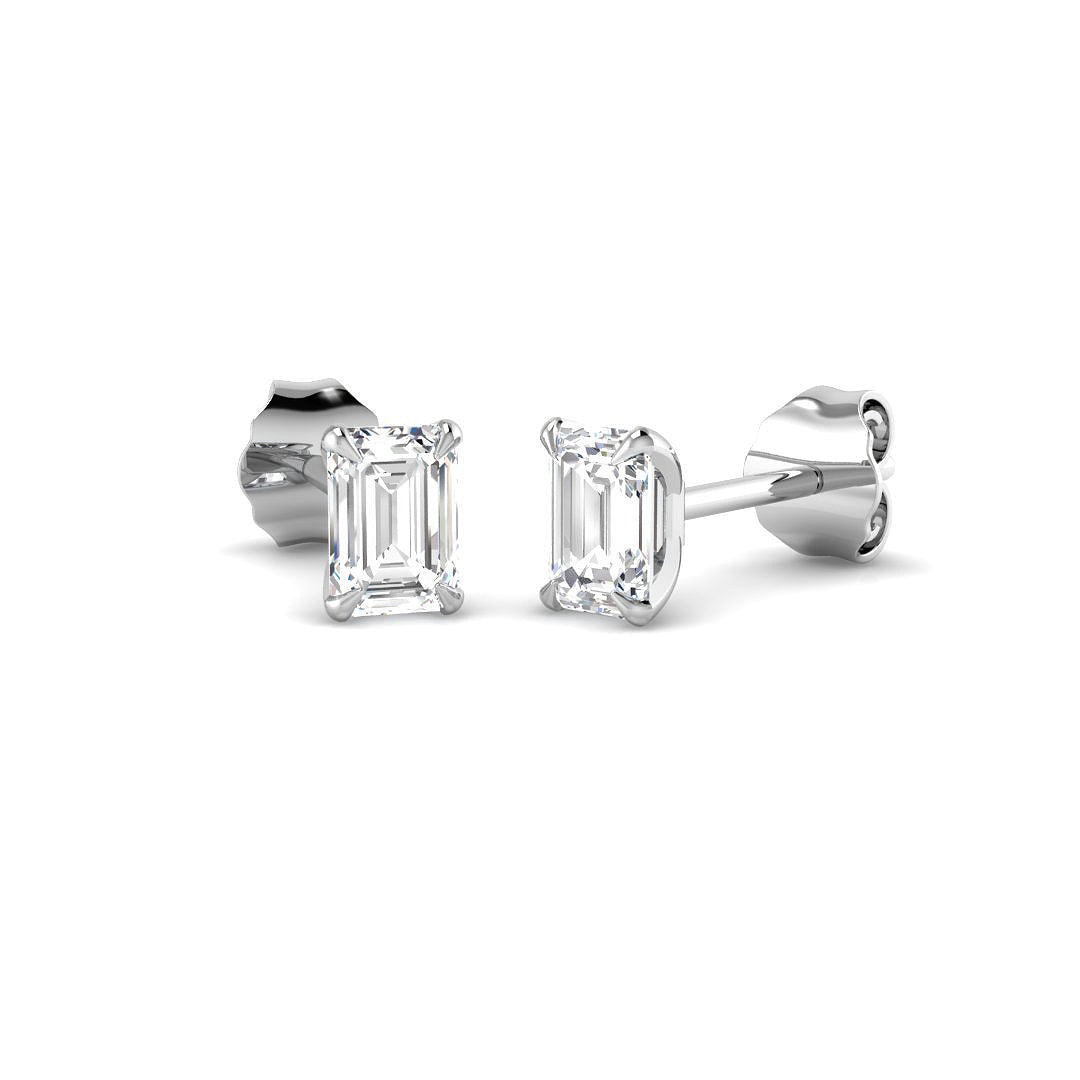 9ct White Gold 0.71ct Laboratory Grown CVD Earrings