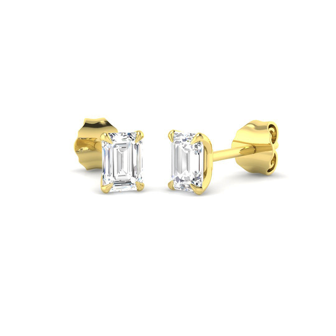 9ct Yellow Gold 0.71ct Laboratory Grown CVD Earrings