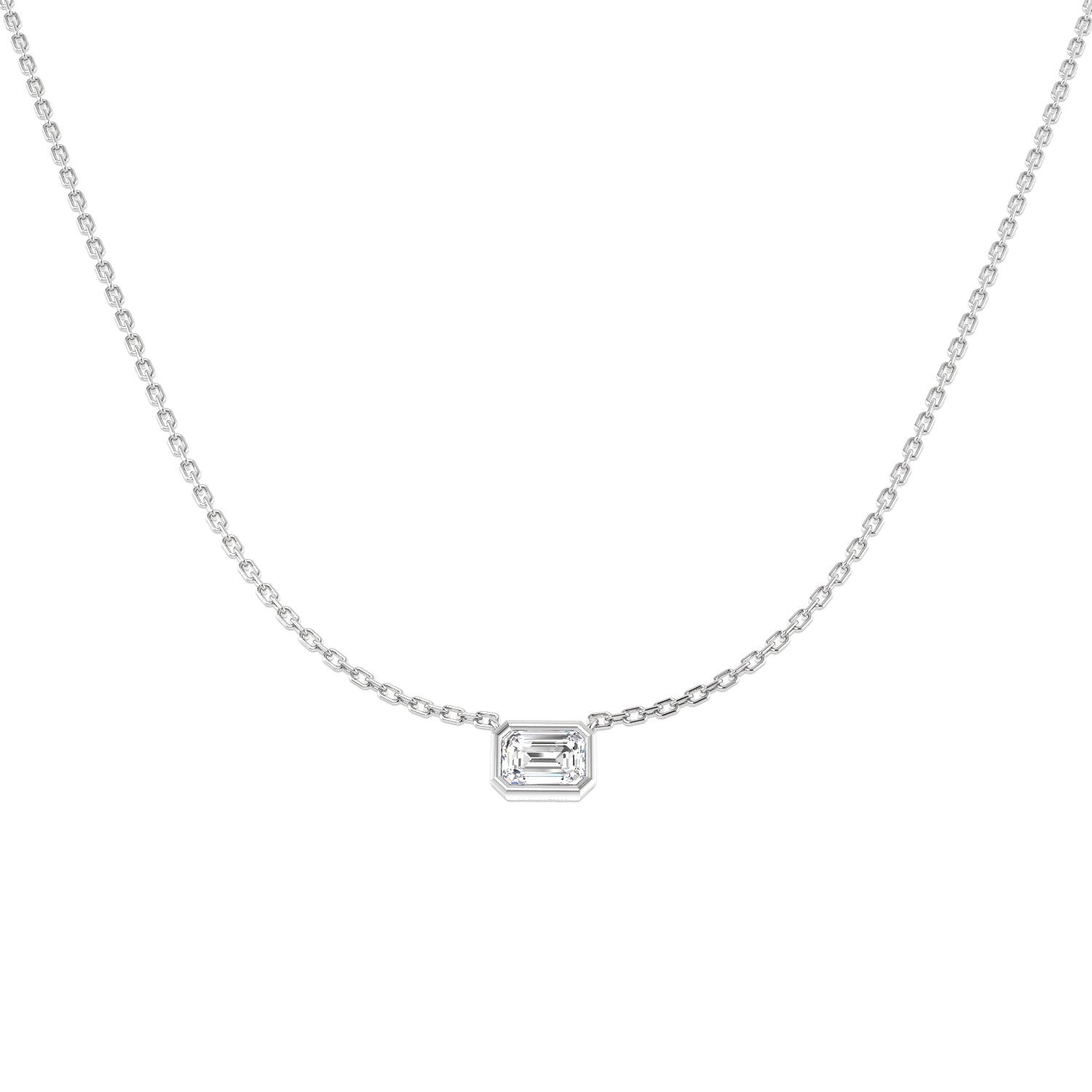 9ct White Gold 0.52ct Laboratory Grown CVD Necklace