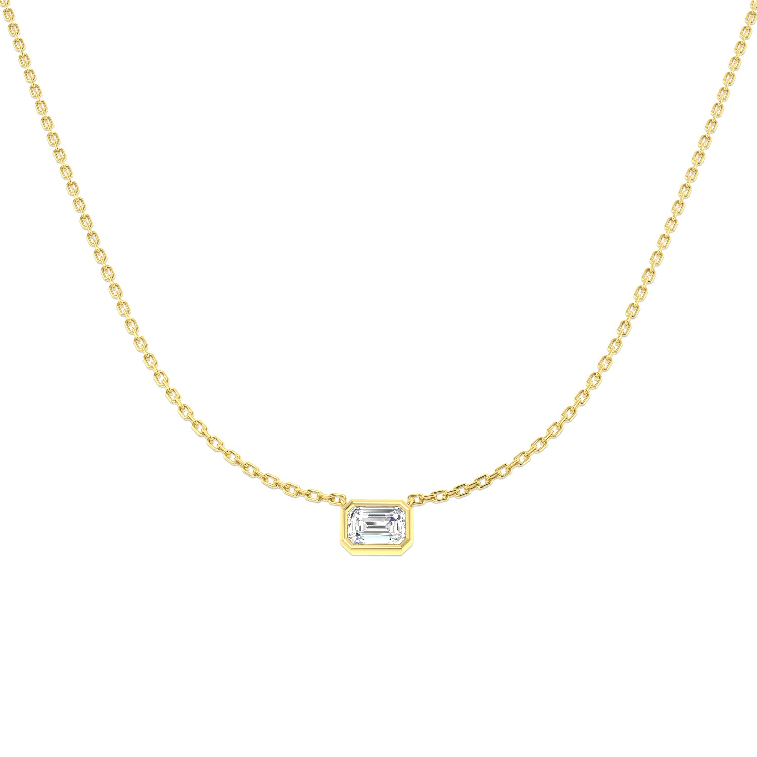 9ct Yellow Gold 0.52ct Laboratory Grown CVD Necklace