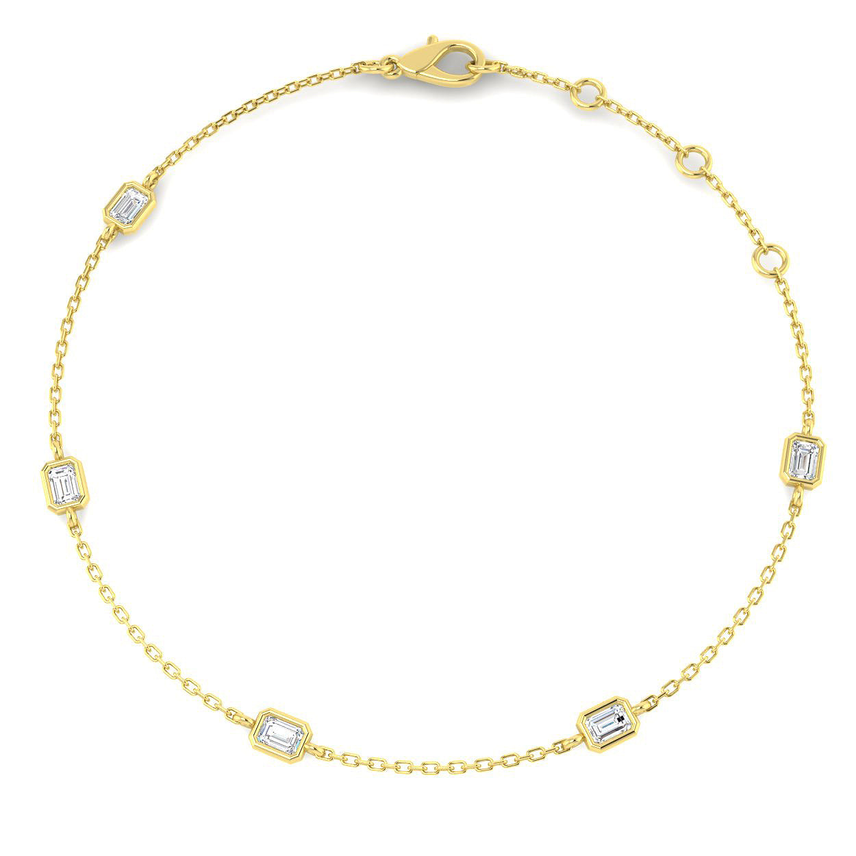 9ct Yellow Gold 0.46ct Laboratory Grown CVD Bracelet