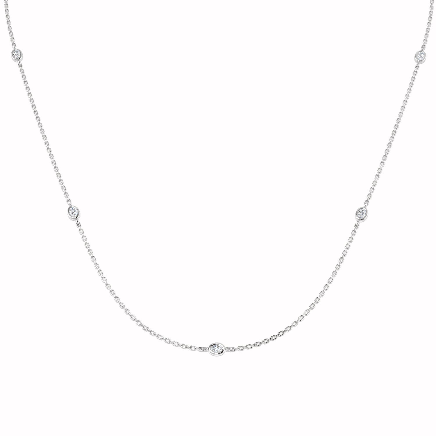 9ct White Gold 0.26ct Laboratory Grown CVD Necklace