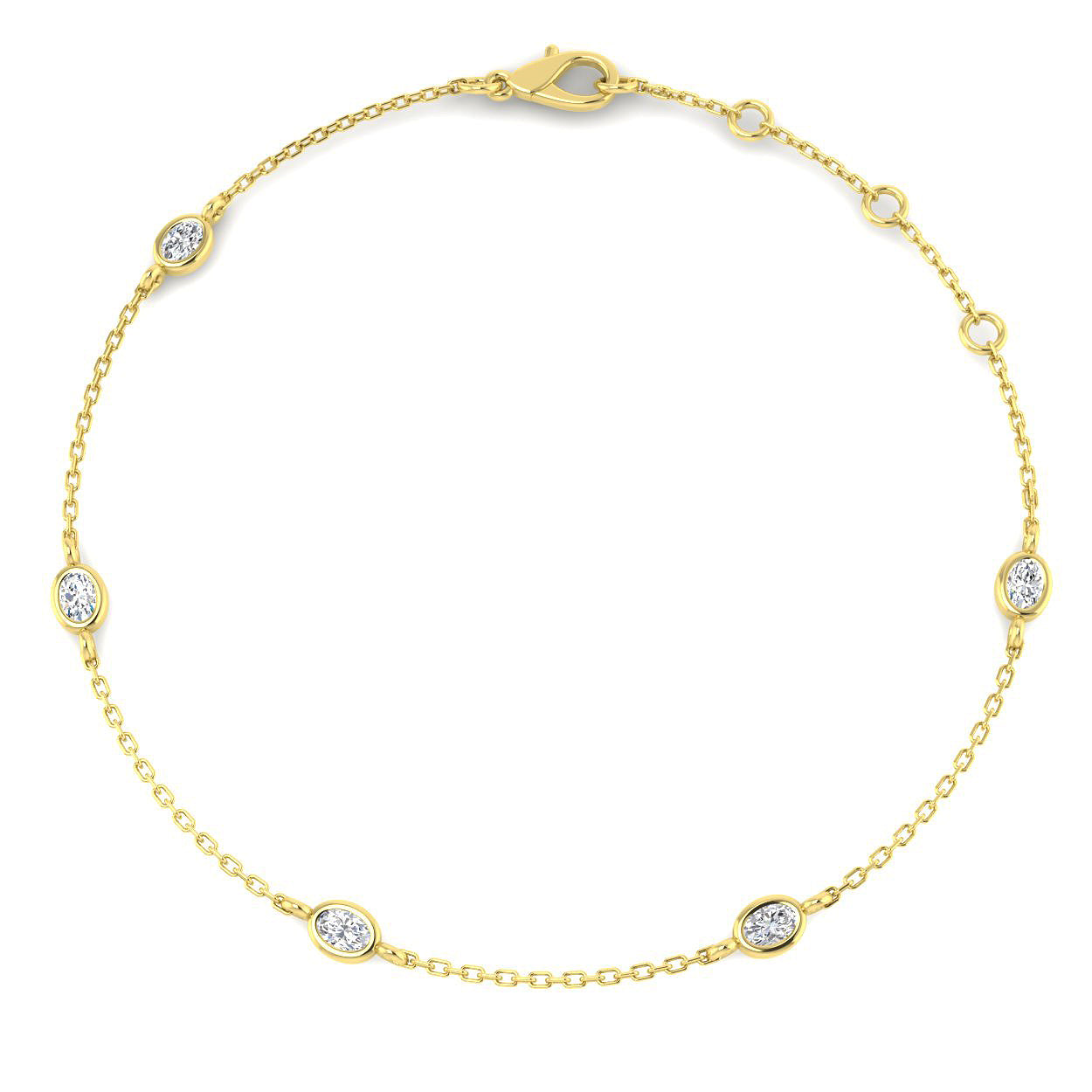 9ct Yellow Gold 0.26ct Laboratory Grown CVD Bracelet