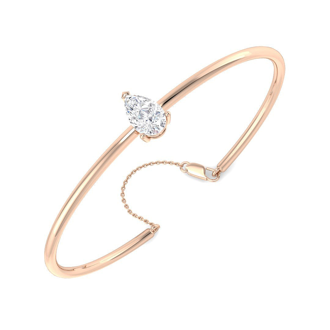 18ct Rose Gold 1.30ct E VS1 Laboratory Grown CVD Bangle
