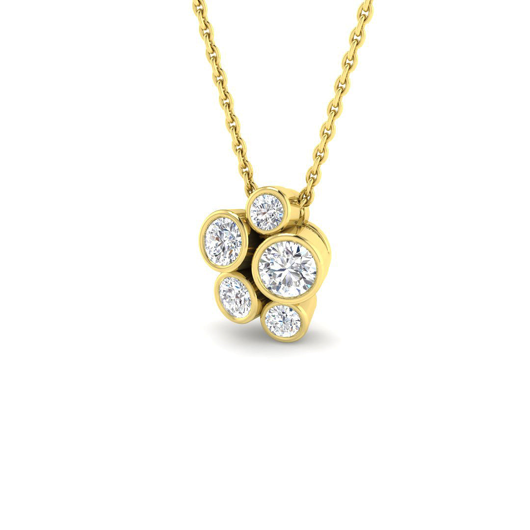 9ct Yellow Gold 0.47ct Laboratory Grown CVD Pendant