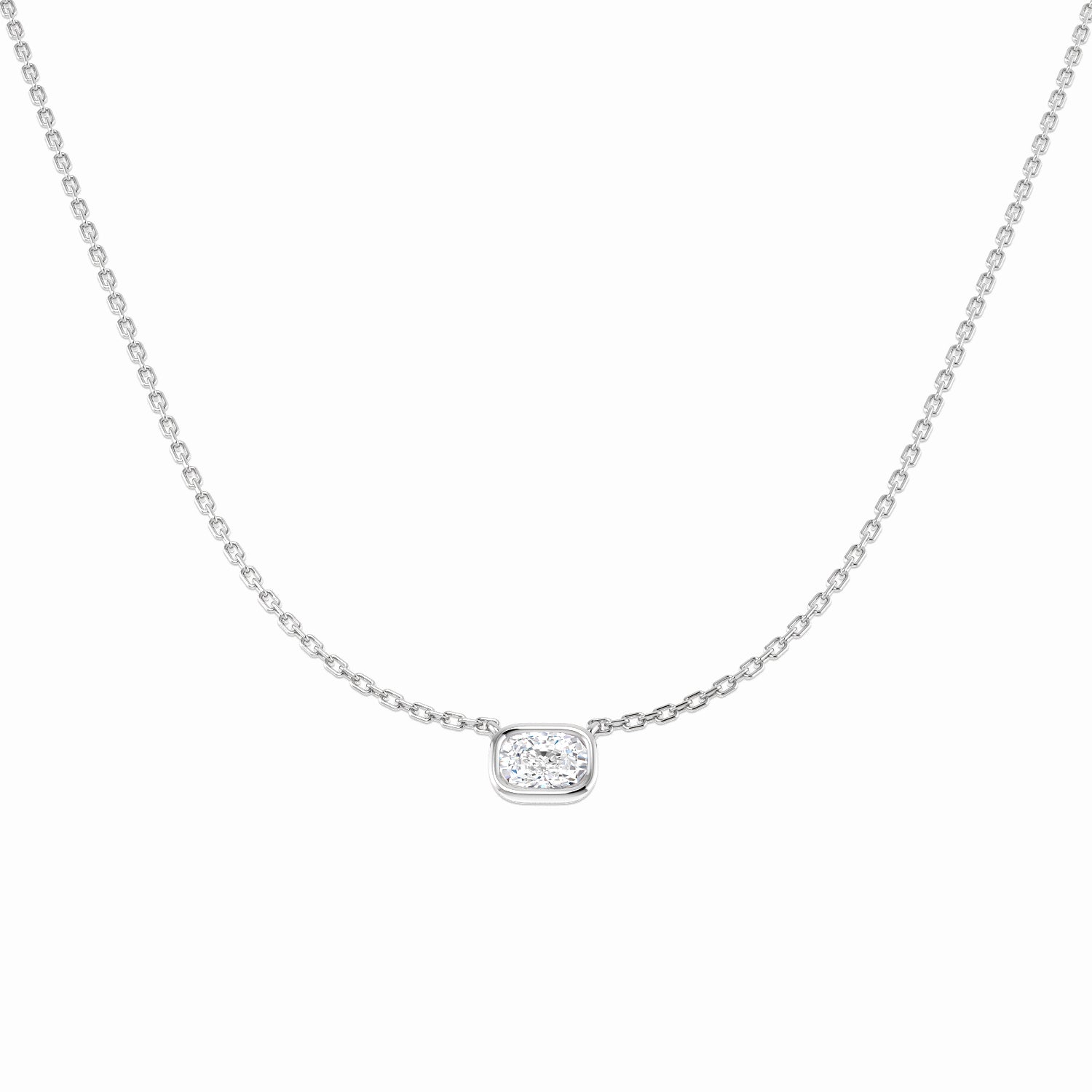 9ct White Gold 0.57ct Laboratory Grown CVD Necklace