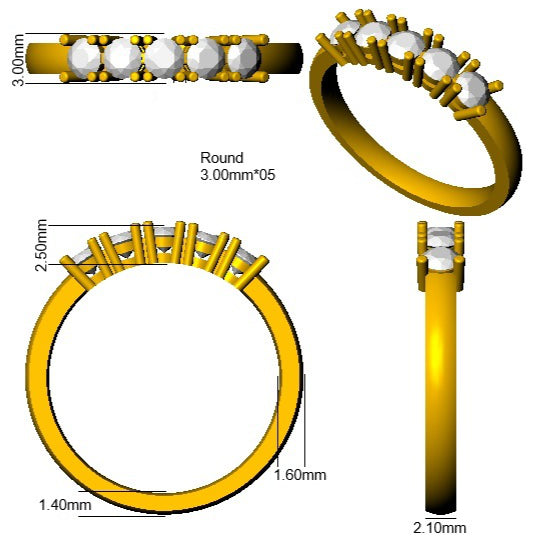 18ct Two-Tone Gold 0.66ct G SI2 Diamond Ring