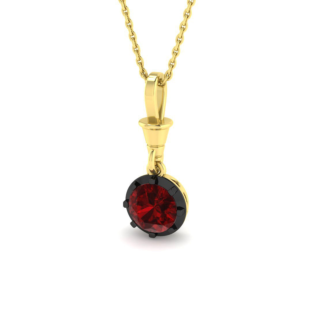 9ct Yellow Gold 1.26ct Ruby Pendant