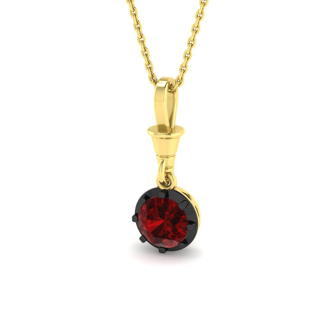 9ct Yellow Gold 1.28ct Ruby Pendant