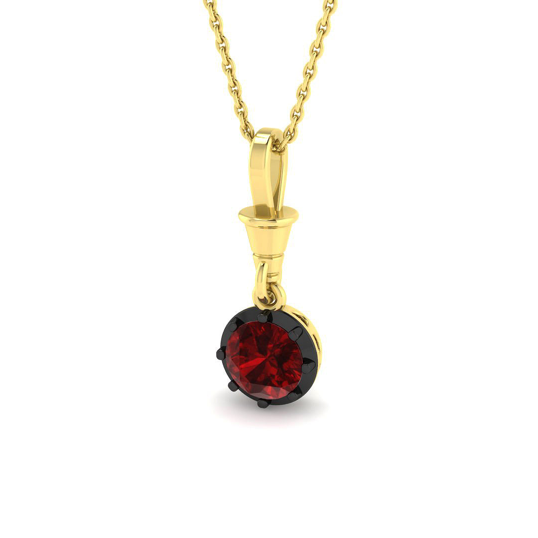 9ct Yellow Gold 1.03ct Ruby Pendant