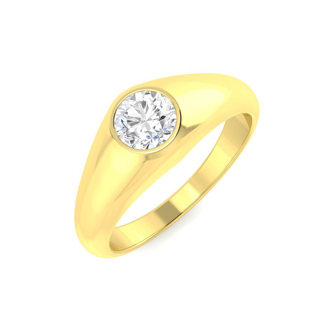 9ct Yellow Gold 0.50ct Laboratory Grown CVD Ring