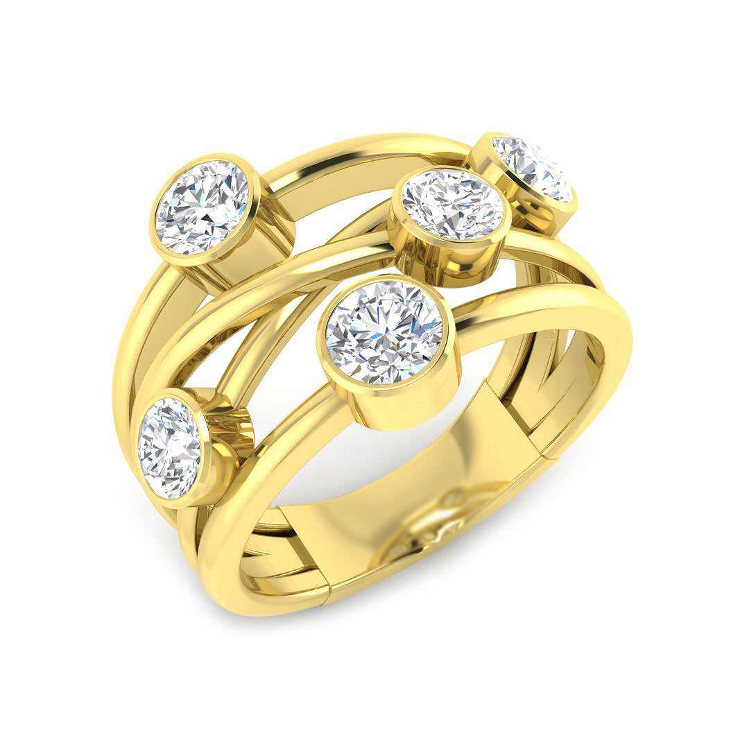 9ct Yellow Gold 1.35ct Laboratory Grown CVD Ring