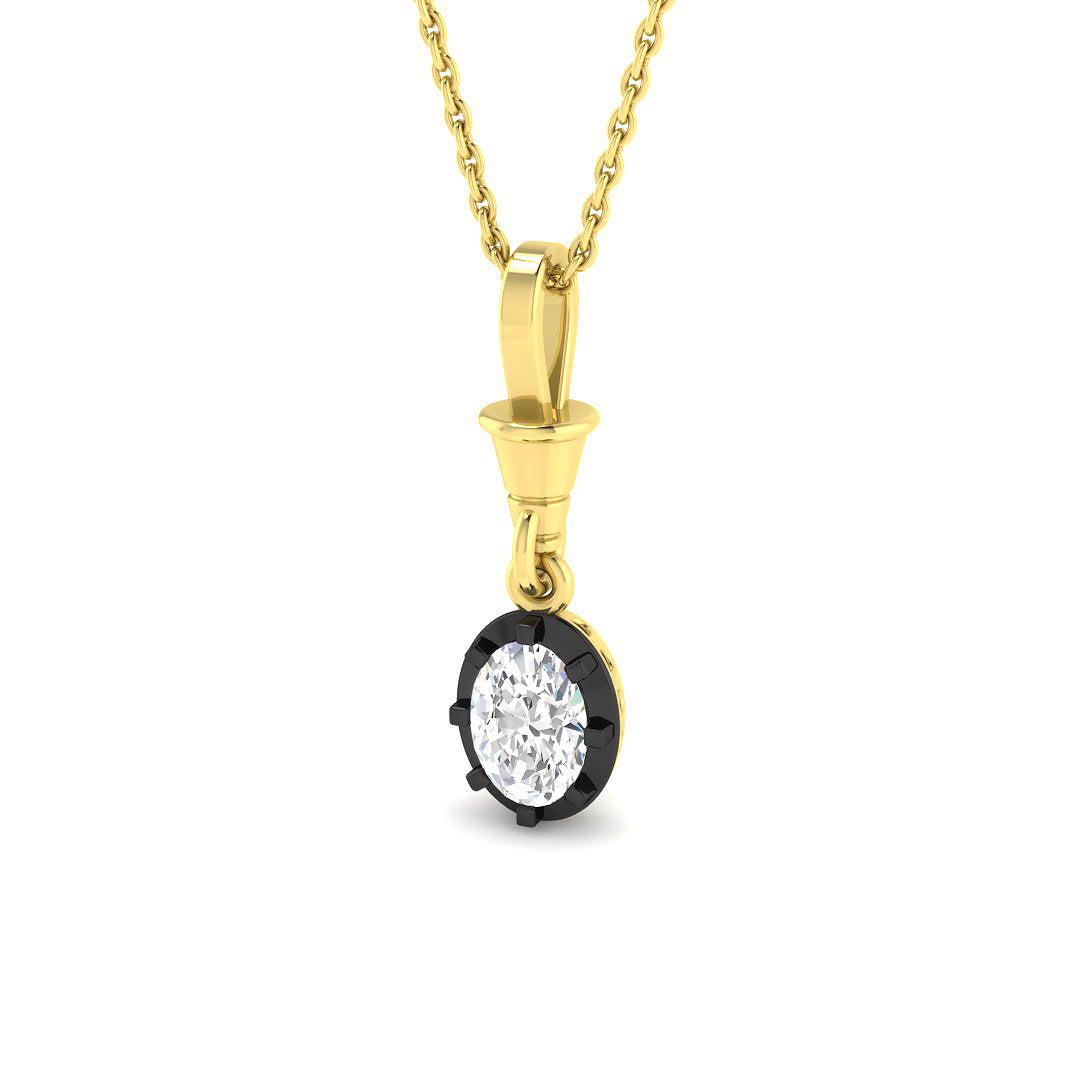 9ct Yellow Gold 0.54ct Laboratory Grown CVD Pendant
