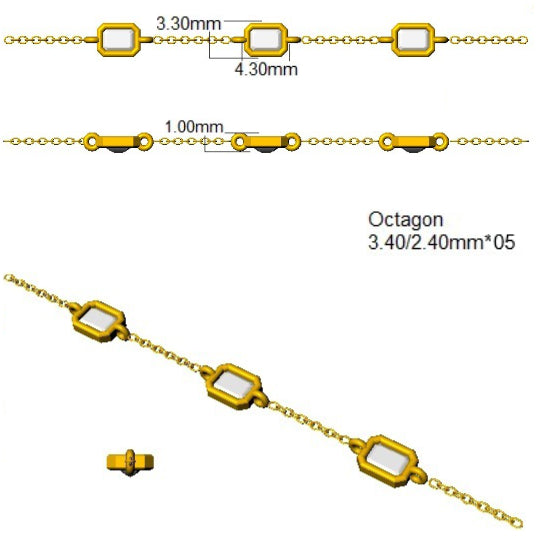9ct Yellow Gold 0.78ct Laboratory Grown CVD Bracelet