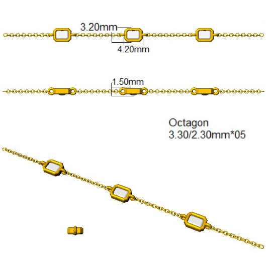 9ct Yellow Gold 0.57ct Laboratory Grown CVD Bracelet