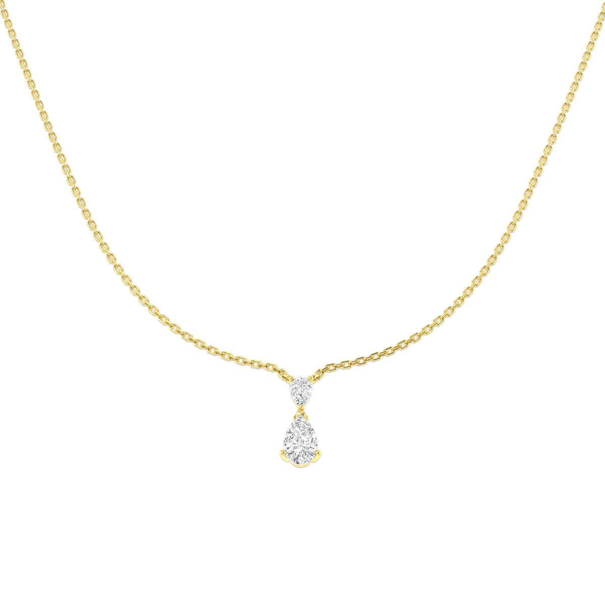 9ct Yellow Gold 0.72ct Laboratory Grown CVD Necklace