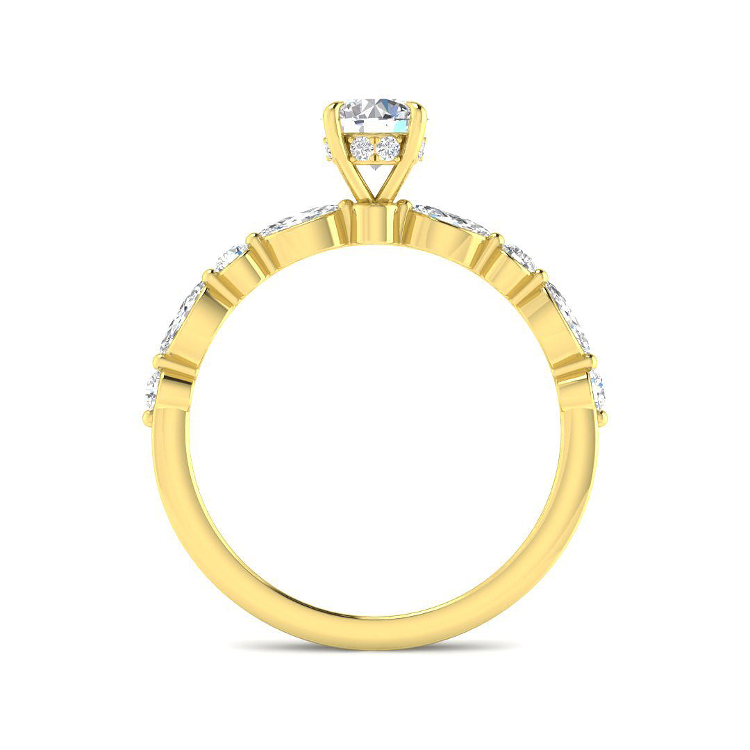 9ct Yellow Gold 0.90ct Laboratory Grown CVD Ring