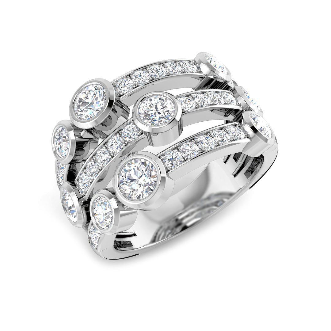 9ct White Gold 1.75ct Laboratory Grown CVD Ring