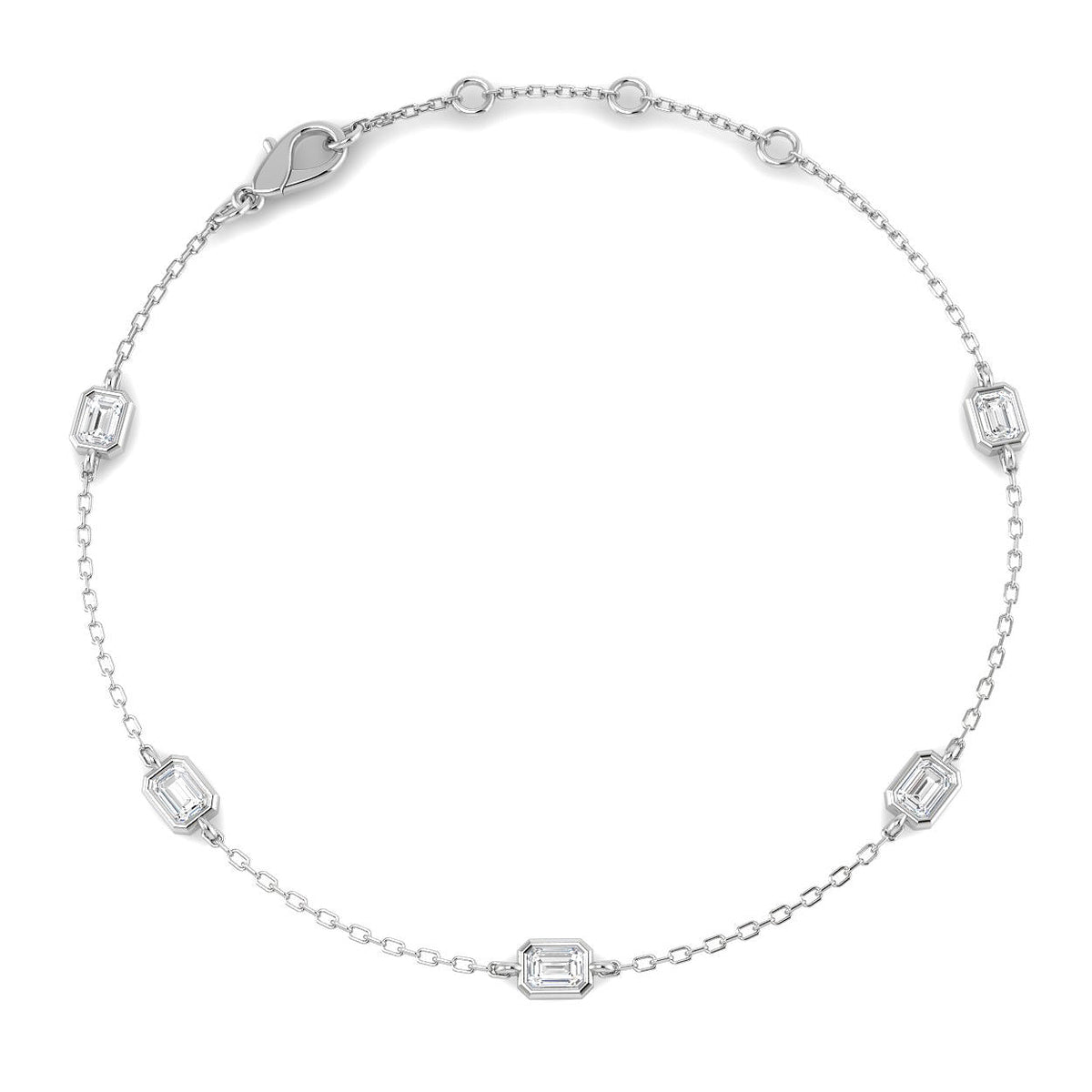9ct White Gold 0.57ct Laboratory Grown CVD Bracelet