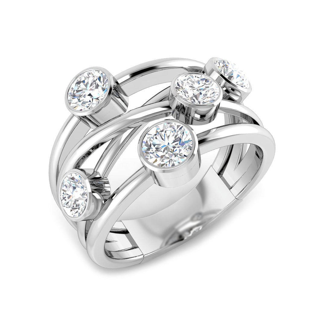 9ct White Gold 1.35ct Laboratory Grown CVD Ring
