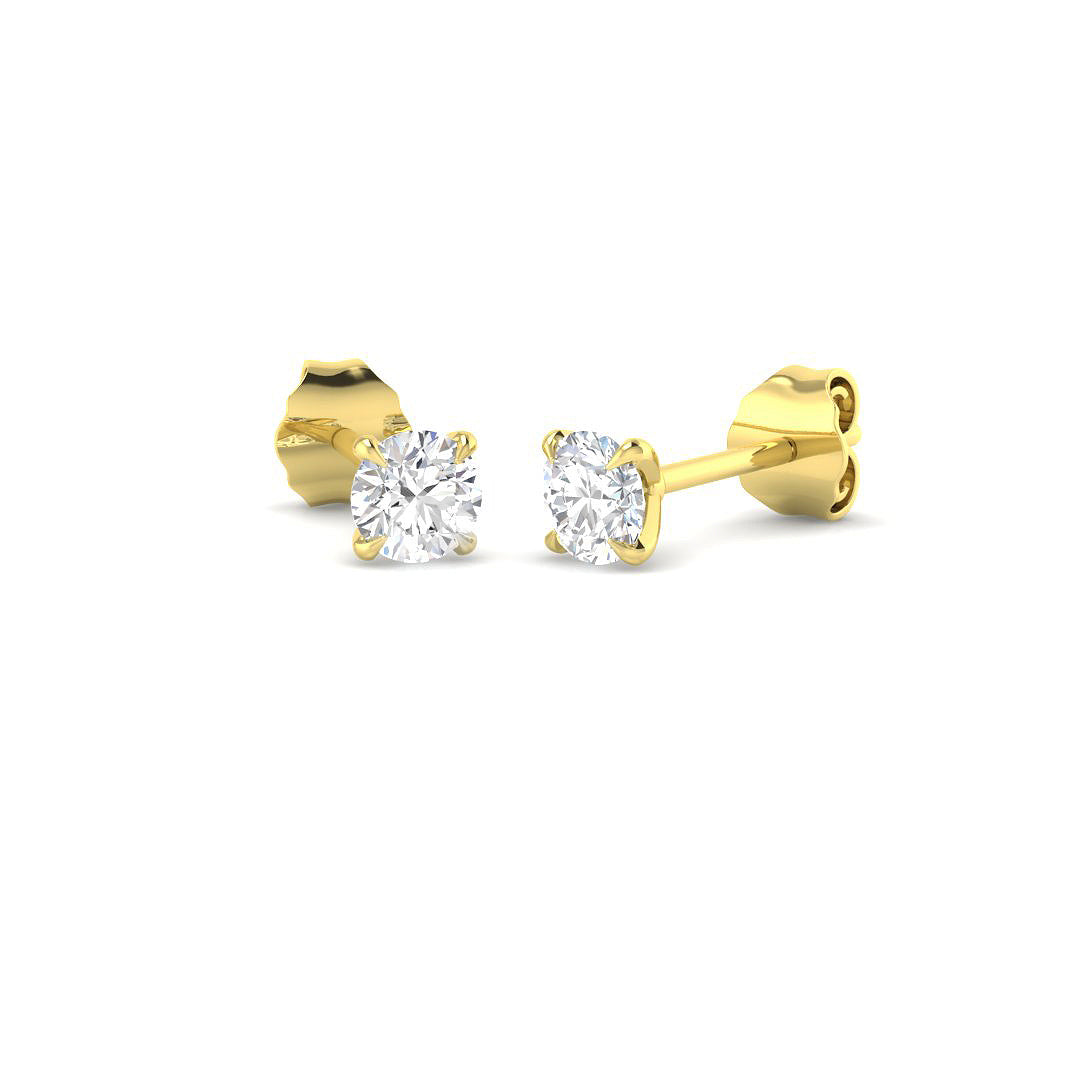 9ct Yellow Gold 0.55ct Laboratory Grown CVD Earrings